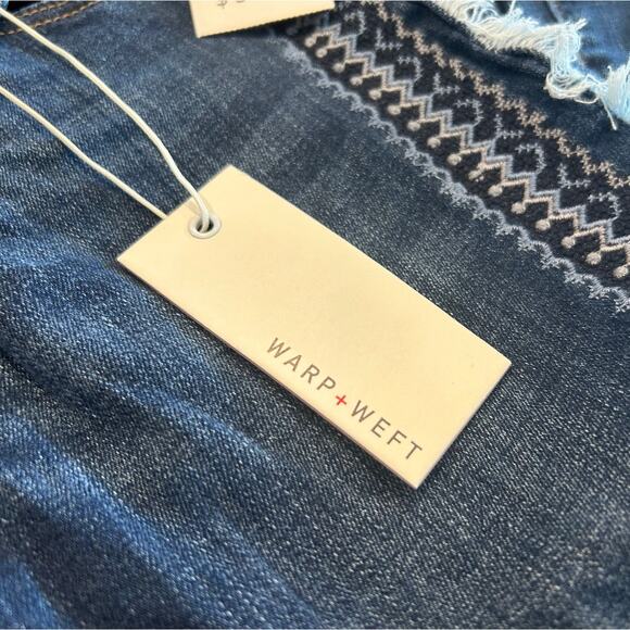 NWT Warp + Weft Piedmont Fashion Embroidered Jeans – Girls Size 10, Medium Wash - Picture 3 of 9